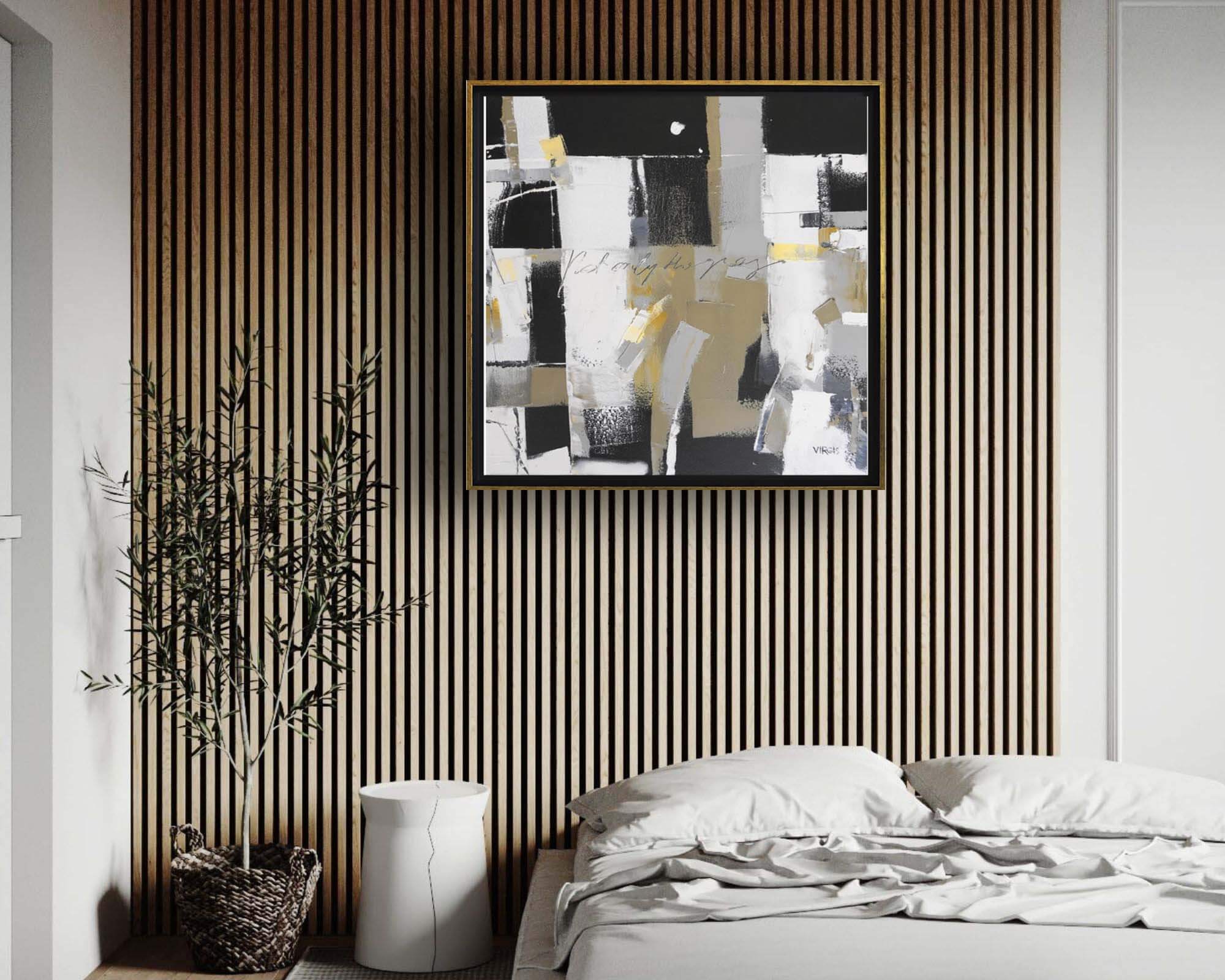 décorer un grand mur avec un tableau